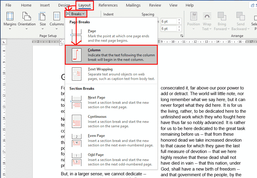 delete a section break in word 2008 for mac